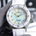 Swiss Blancpain Fifty Fathoms Bathyscaphe Hodinkee Lady 38mm White Dial Watch